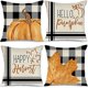 thumbnail image 1 of Fundas de almohada de otoño, 18 x 18, juego de 4 para decoración de otoño, cuadros de búfalo, calabaza, hoja de arce, almohadas de otoño, cojines decorativos, granja, Acción de Gracias, otoñ, 1 of 5