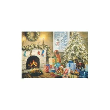 ch Advent - Fireplace with Christmas Tree