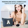 thumbnail image 5 of YOOLIFE Teen Girl Gifts - Birthday Gifts for Women Her Female Personalized Initial Checkered Makeup Bag Make Up Bag for Girls Teen Girl Gifts Trendy Stuff Cool Preppy Stuff Unique Teacher Gifts Ideas, 5 of 9