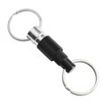 thumbnail image 3 of Portable Keychain with Detachable Metal Key Ring for 360° Rotation Dual Ring Buckle Black, 3 of 7