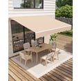 thumbnail image 6 of Manual Retractable Patio Awning - Waterproof, Fade & Tear Resistant 280g/m² Polyester - Sturdy Aluminum Frame, Crank Handle - Sun Shade for Deck, Porch, Balcony, Garden, Outdoor Dining, 6 of 8