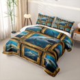 thumbnail image 3 of meiyoeat Ocean Animal Shark Quilt Full For Boys,Vintage Coastal Style Full Bedspread Sets Kids,3-Piece, 3 of 7