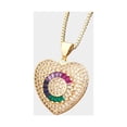 thumbnail image 2 of Heart Studded Necklace, 2 of 5