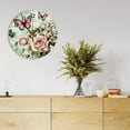 thumbnail image 2 of YladaFaie Home PVC Silent Wall Clock for Bathroom Indoor Decoration No Ticking 10 Inch Round Small Clock for Hospital Classroom Home Living Room Butterfly Patten, 2 of 7