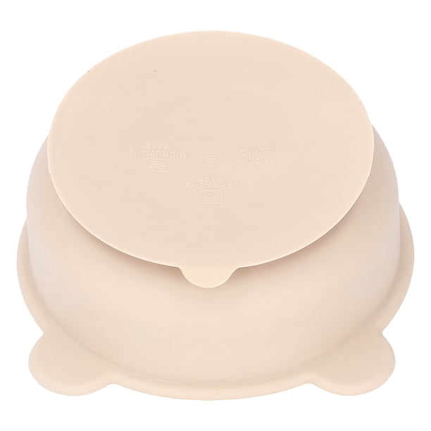Bol Bébé En Silicone Avec Ventouse - Motif Ours Cartoon - Résistant -40°C à +240°C - Anti-déversement, Facile à Nettoyer - Pour Chaise Haute Ou Table