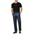 thumbnail image 2 of INSPIRE CHIC Men's Pants Metallic Sequin Dress Party Style Regular Fit Trousers 32 Dark Blue, 2 of 6
