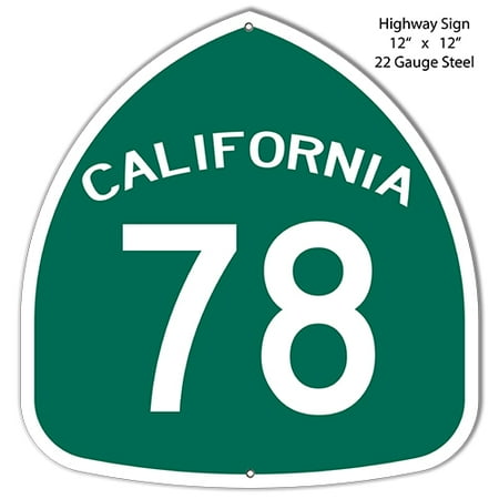 78 California Laser Cut Out Reproduction Metal Sign 12"x12" CSRG8819S