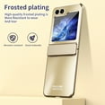 thumbnail image 5 of Allytechgroup Galaxy Z Flip 6 Case, Stylish Plating Slim Fit Cover Hinge Protection Shockproof Anti-Scratch Bumper Rugged Phone Case for Samsung Galaxy Z Flip 6 5G, Gold, 5 of 7