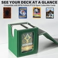 thumbnail image 2 of Caja de cubierta Jaffzora para MTG Commander, magnética, verde y gris, 2 of 7