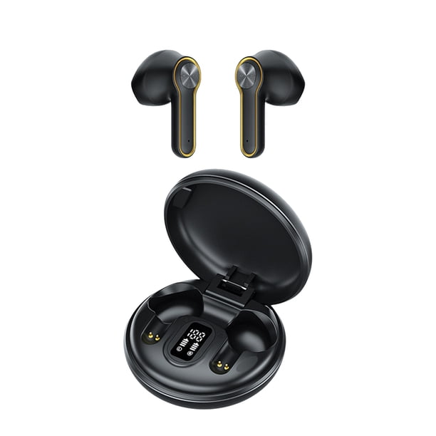 Auricular inalámbrico Bluetooth Compartimiento de carga de metal Diseño compacto y elegante, pantalla digital