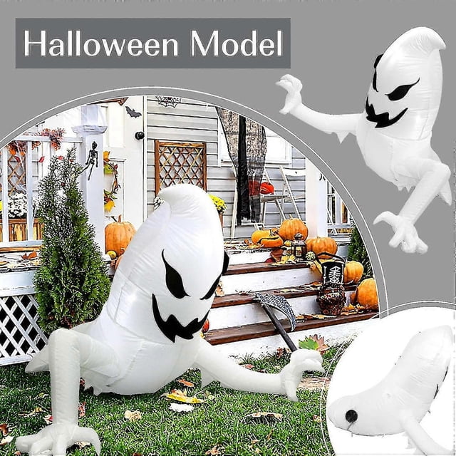 Halloween Inflatables Halloween Inflatable Glowing White Ghost Lamp Inflatable Ghost Garden Ornament