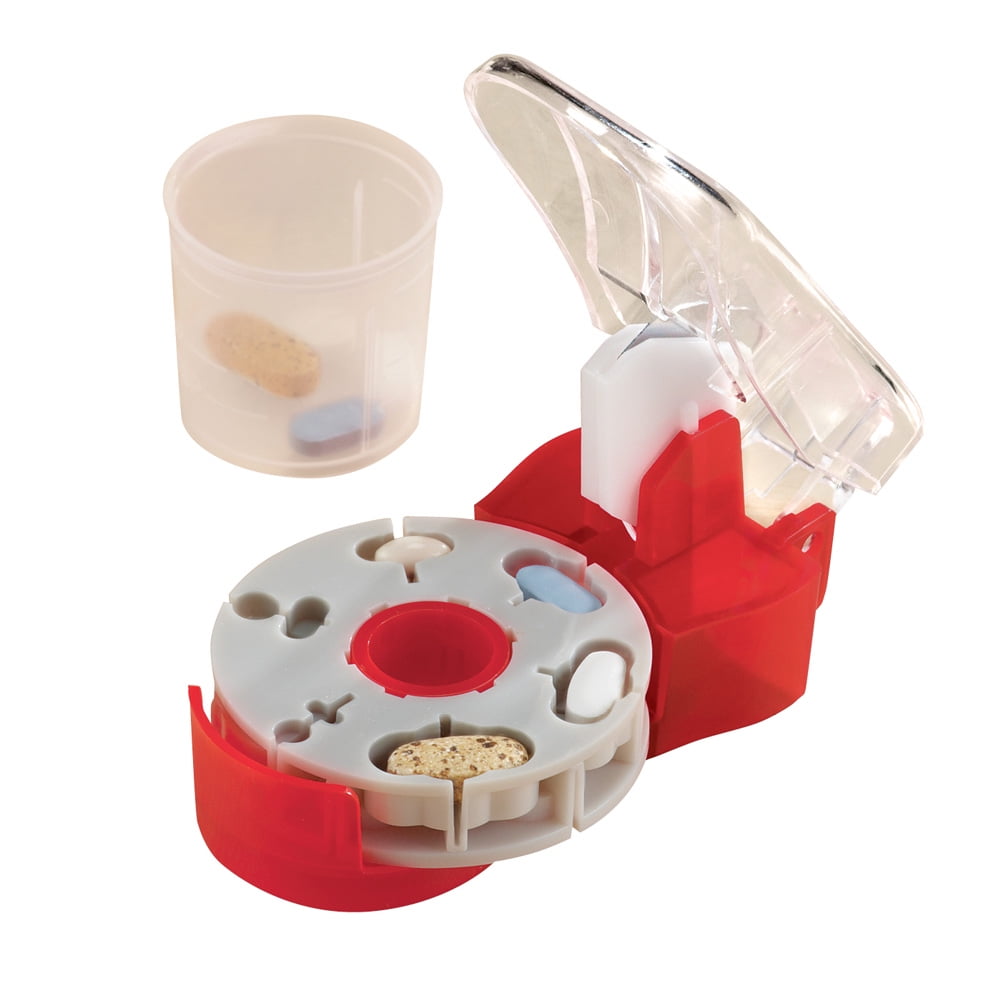 Pill Cutter for Multiple Shapes w/Catch Cup & SelfRetracting Blade