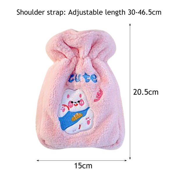 Bolsa Calentadora De Manos Bolsa calentadora de manos con bordado de dibujos animados, bolsas de agua caliente con relleno de agua de felpa (estilo E) Likrtyny Libre de BPA