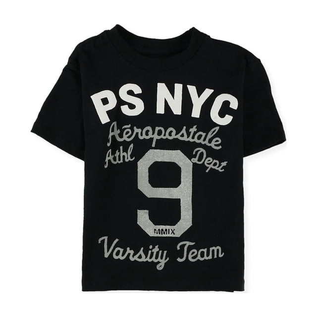 Aeropostale Boys PSNY Graphic T-Shirt, Negro, L (12)