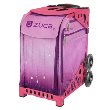Zuca Velvet Rain Sport Bag and Pink Frame with Flashing Wheels