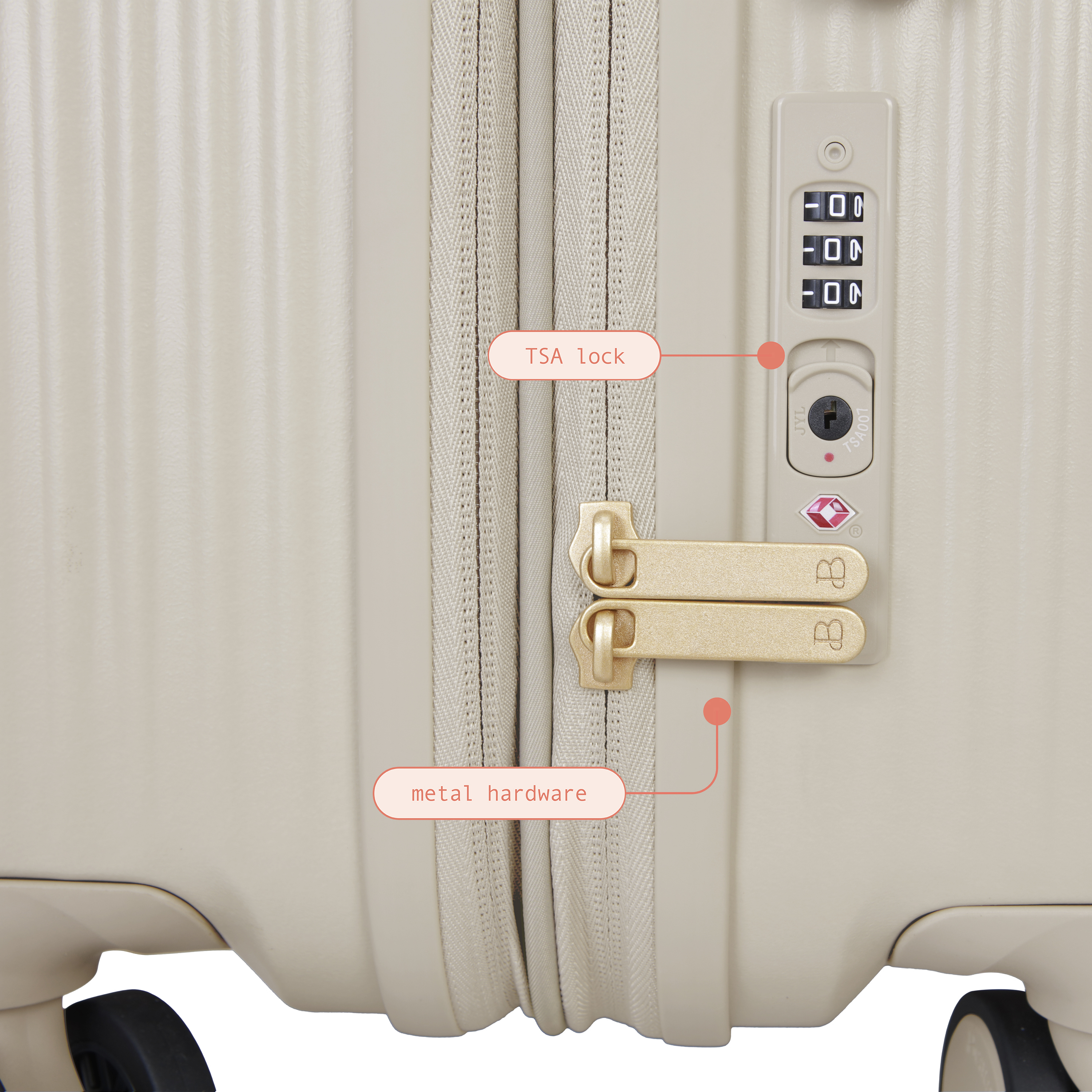 Beautiful 28-inch Checked Expandable Hardside Upright Luggage by Drew Barrymore, Porcini Taupe