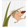 thumbnail image 2 of Ambesonne Hedgehog Shower Curtain, Small Hadgehog, 69"Wx84"L, Tan Brown Green, 2 of 2