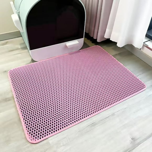 LSLJS Double-layer EVA Non-slip Litter Mat Pet Litter Box Litter Filter Mat Wear- Scratch- Litter Control Mat, Cat Litter Shovel
