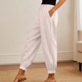 thumbnail image 2 of oqasdz Womens Elegant Casual Trousers with Side Pocket Slim Leg Soft Solid Color Knit Pants Comfort and Stretch Outdoor Activities, 2 of 5