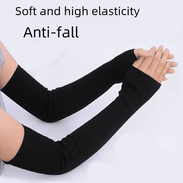 Guantes largos para mujer, estilo extra largos, guantes largos de medio dedo, guantes con mangas y volantes