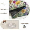 thumbnail image 6 of Area Rugs for Living Room Bedroom, Vintage Flowers 4'x6' Rug Washable Carpet Runner Indoor Outdoor, Watercolor Butterfly Dragonfly Daisy Beige Non Slip Accent Floor Mats Rug for Kitchen, Office, 6 of 8