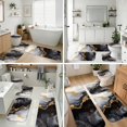 thumbnail image 4 of Black and Gold Marble Pattern Bathroom Rug Set 4 Piece,Includes Contour,Lid Cover,Bath Mat,Non-Slip Extra Soft Absorbent Washable, 4 of 5
