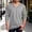 Gray, variant on Long Sleeve Hippie Shirts for Men - Casual Loose Fit Soft Breathable Full Sleeves Mens V Neck Longline T Shirts Size M-5XL Navy