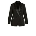 thumbnail image 3 of City Chic Women's Plus Size Tuxe Luxe Collared Neckline Double Breasted Jacket, 3 of 5