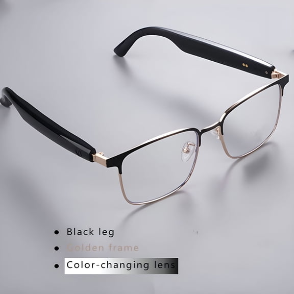 GJX Smart Glasses for Photos & Calls – Hands-Free Camera, Music, AI Voice Control, Noise Canceling – Compatible iPhone/Android