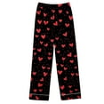 thumbnail image 5 of FDGIU Valentine's Day Sleepwear for Women - 2 Piece Long Sleeve Pajama Set with Heart Print Top Comfy Loungewear Set, 5 of 6