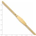 thumbnail image 3 of 14k Flat Curb Link Soft Diamond Shape ID Bracelet (Weight: 6.73 Grams, Length: 7 Inches), 3 of 3