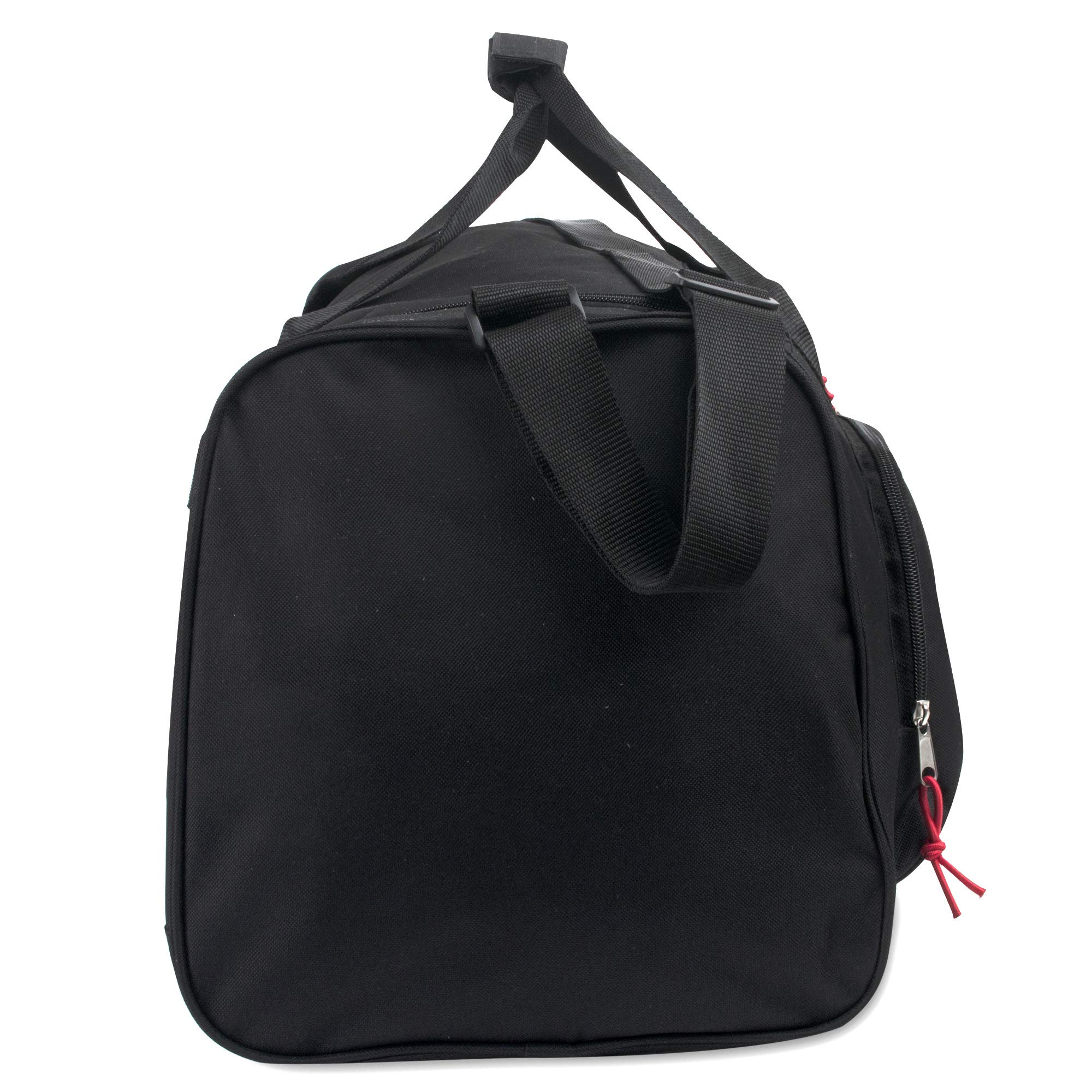 24 Pack 55 Liter Capacity Unisex Duffel Bags with Handle and Luggage Shoulder Strap for Gym, Travel and Commuting in Black