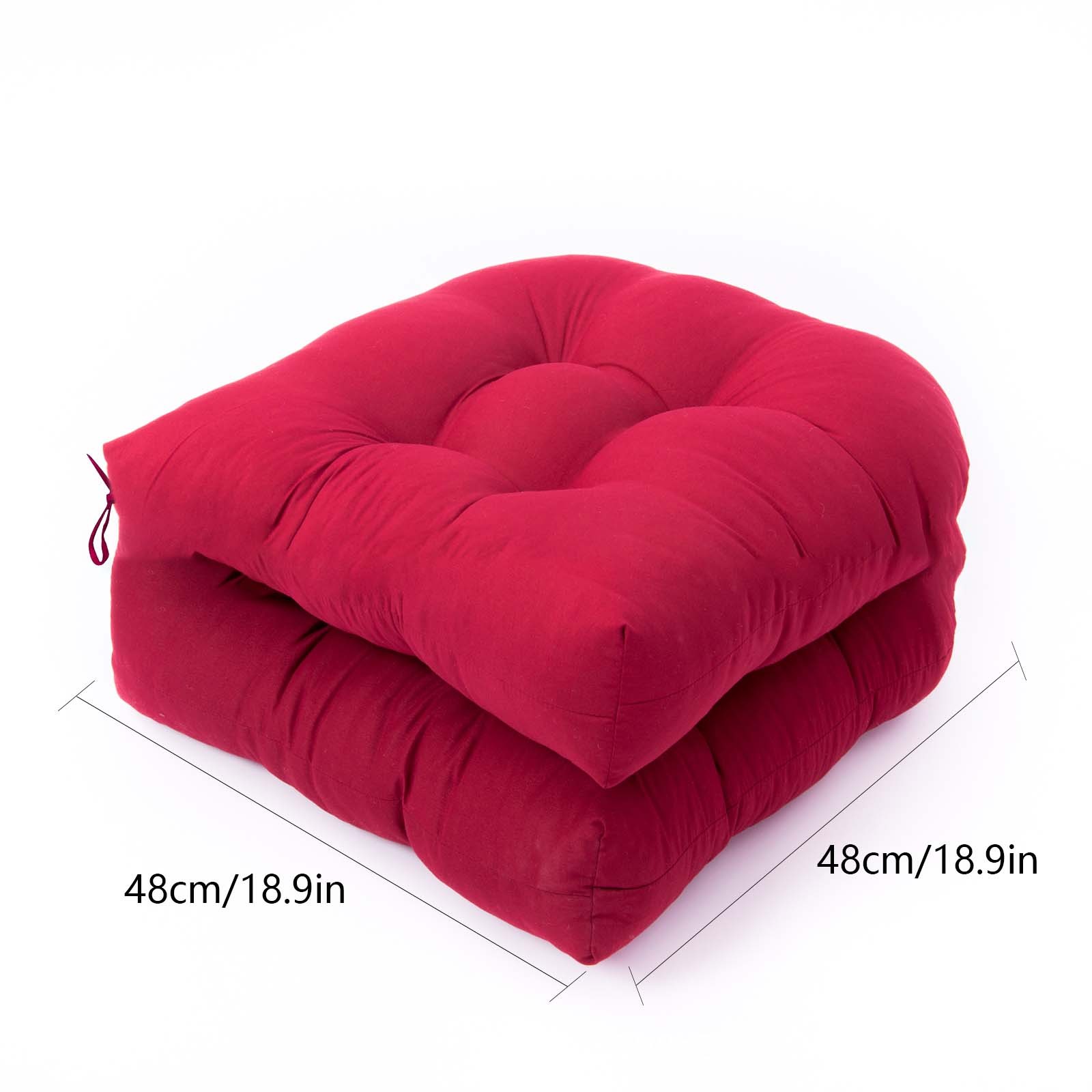 Mduoduo U-shaped Cushion Sofa Cushion Rattan Chair Red Cushion Terrace Cushion for Outdoor Indoor 2 Pcs - image 5 of 14