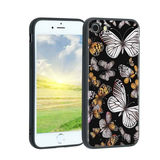 Compatible with iPhone SE 2020 Phone Case, Butterflies 70 Case Men