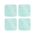 thumbnail image 2 of Disketp Blue Bright Funny Coasters,4 Pcs Leather Coasters With Holder, Perfect Housewarming Hostess Gifts,Protect Furniture From Water Marks Scratch And Damage, 2 of 9