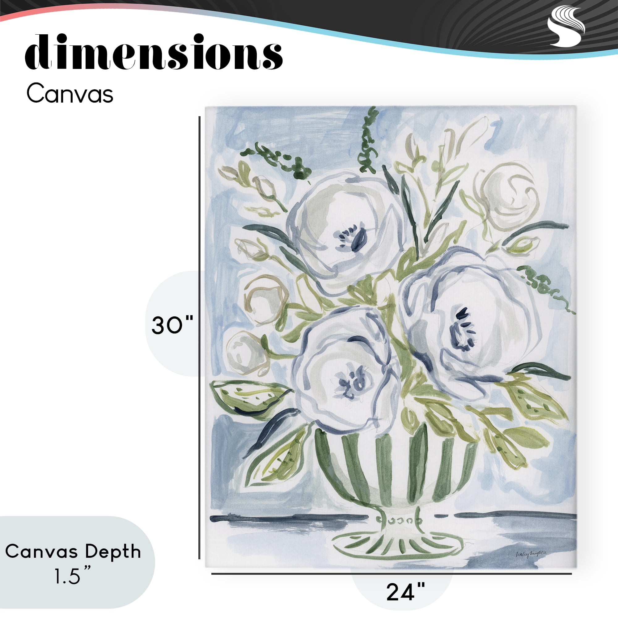 Stupell Industries Fiona Pastel Floral Bouquet Canvas Wall Art, design by Haley Knighten