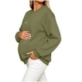 thumbnail image 5 of LIaqionyy Women's Maternity Sweatshirt Nursing Breastfeeding Crew Neck Long Sleeve Pullover Tops Fall Winter Clothes, 5 of 8