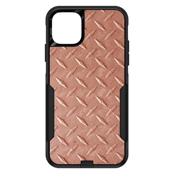 DistinctInk Custom SKIN / DECAL compatible with OtterBox Commuter for iPhone 11 Pro (5.8" Screen) - Orange Diamond Plate Steel Image Print - Printed Diamond Plate Image