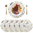 thumbnail image 5 of Ryvnso Birds on Leaves Branch Round Plate Mats Dining Table Placemat Set of 4 for Holiday Decoration, 5 of 7