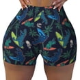 thumbnail image 2 of Balery Dinosaur Printed Workout Shorts for Women Seamless Scrunch Short Gym Yoga Running Sport Active Exercise Fitness Shorts-Large, 2 of 8