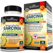 BioSchwartz Garcinia Cambogia Capsules 1600mg with 960mg HCA, Potassium & Calcium, Dietary Supplement, 60 Count