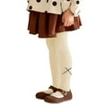 thumbnail image 3 of CPNG Toddler Little Girls Cotton Tights Footed Knee High Socks Thick Winter Cable Knit Legging Bows Pantyhose Stocking Full Length Pants Stretchy Stockings, 3 of 6