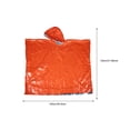 thumbnail image 3 of Poncho de Pluie Durable pour Adultes en Orange en Film Polyester pour Usage Extérieur Polyvalent et Réutilisable 70x100cm, 3 of 8