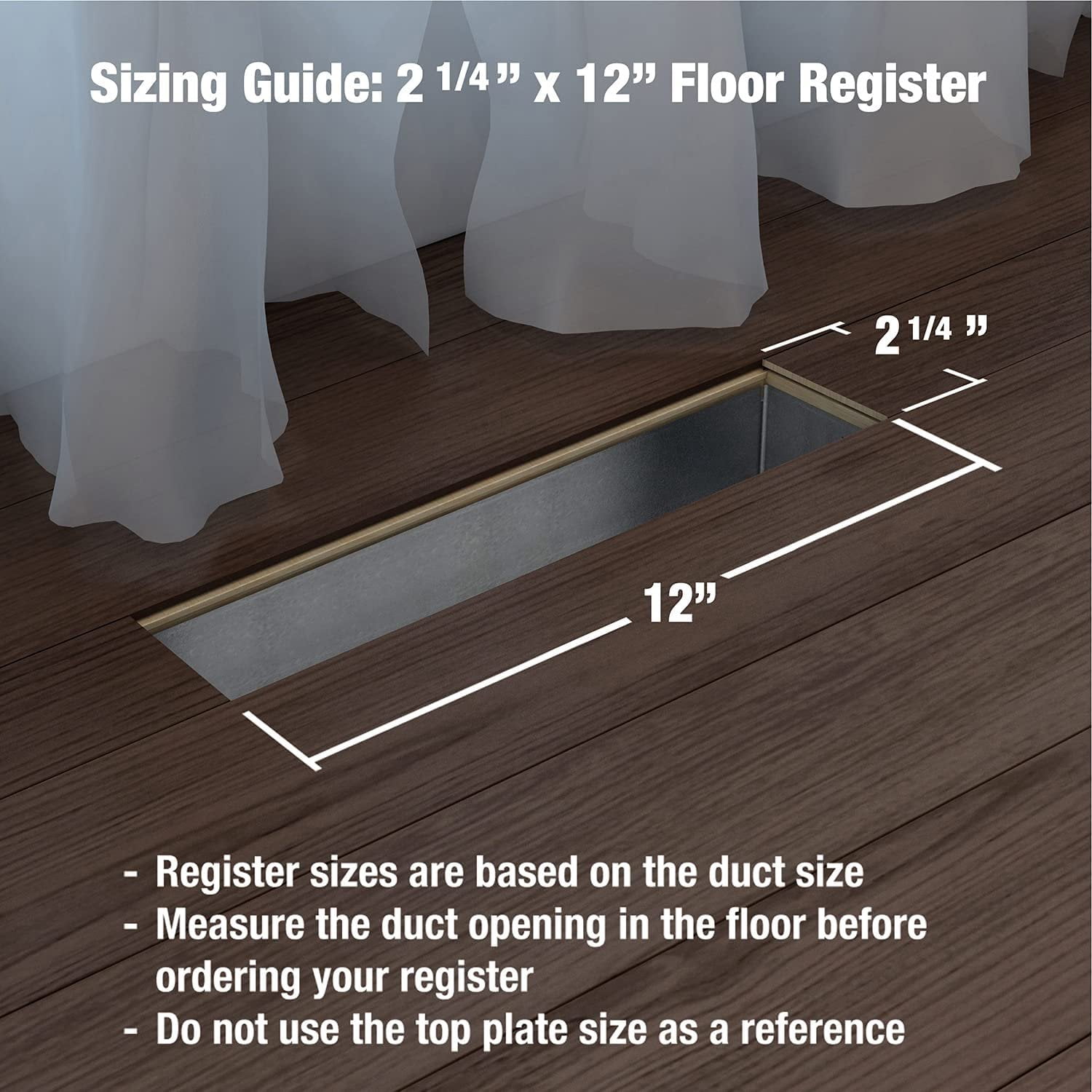 5-pack Imperial Montezuma Floor Register Classic Style - Adjustable Steel - 5 Pack, 2.25 x 12 In, Black — Residential Use, Standard Application