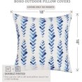 thumbnail image 4 of Outdoor Pillows for Patio Furniture Decorative Outdoor Pillow Covers 18x18 Waterproof Blue Watercolor Outdoor Throw Pillows Set of 4, Covers Only, 4 of 6