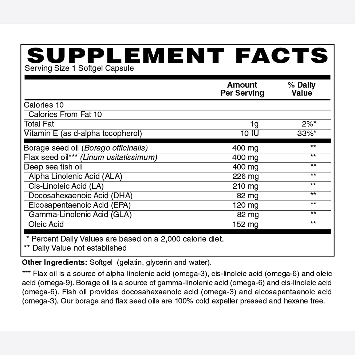 Holly Hill Health Foods, Omega 3-6-9, Hexane Free, 120 Softgels