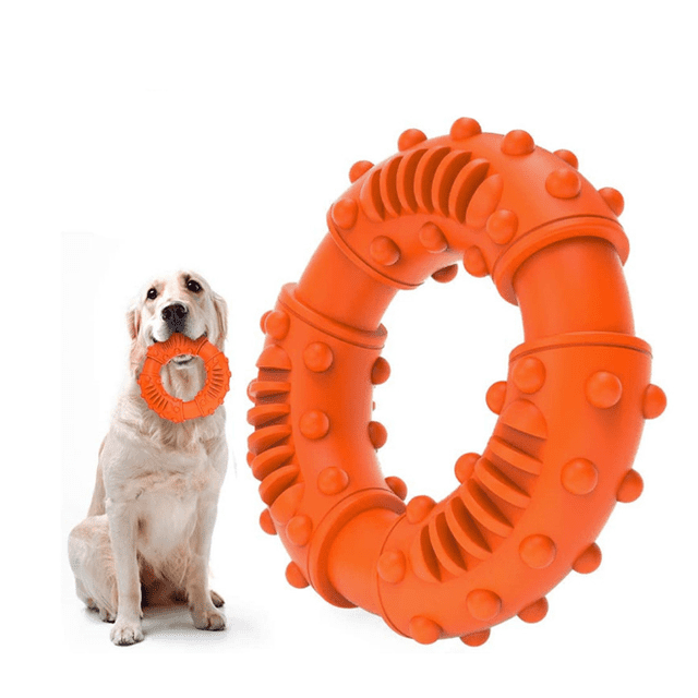 Juguete masticable para perros que mastican con fuerza: Juguete masticable de caucho natural ultrarresistente para cachorros, casi indestructible para razas medianas y grandes.