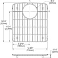 thumbnail image 5 of Elkay LKOBG1415SS 12.75 x 14.5 x 1 in. Stainless Steel Bottom Grid, 5 of 5