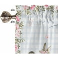 thumbnail image 5 of Rabbits Flowers Easter Kitchen Curtains and Valances Set,Eucalyptus Leaf Spring Summer Window Tiers Grey White Buffalo Plaid Half/Short Curtains for Small Windows Cafe /Living Room/ Bedroom 54x24 in, 5 of 5