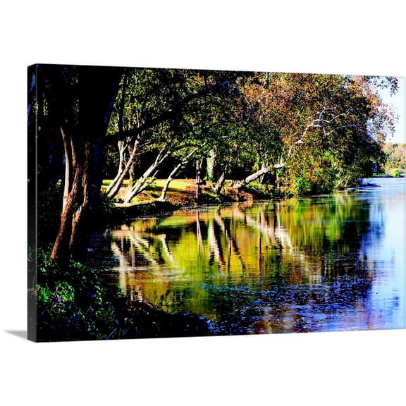 Great BIG Canvas | "Autumn on the James II" Canvas Wall Art - 24x16
